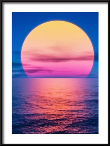 Affiche coucher de soleil
