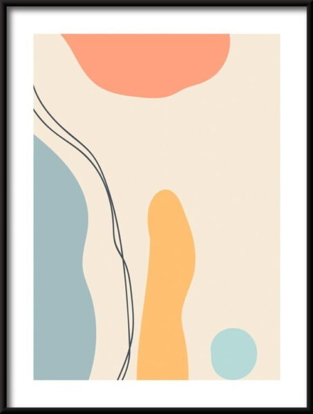 Affiche d'abstraction chaleureuse
