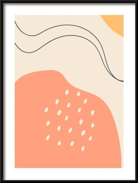 Affiche de formes et d'objets de griffonnage