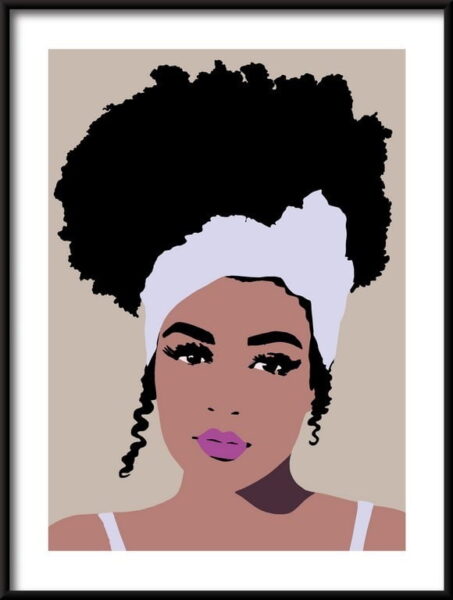Affiche fille africaine