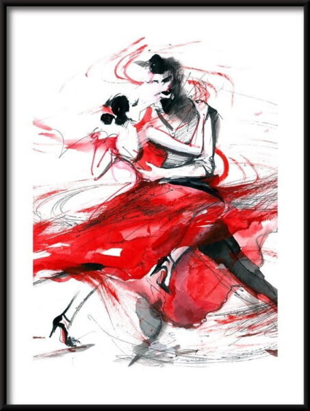Tango peint Poster