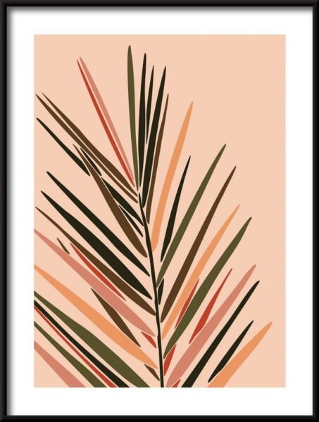 Feuille de palmier graphique Poster