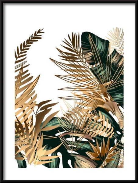 Affiche Jungle dorée