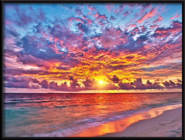 Affiche Coucher de soleil aux Maldives – Image 3