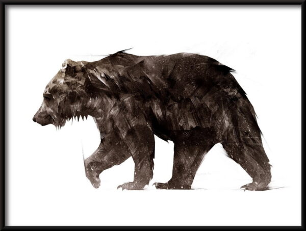 Ours peint Poster