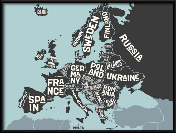 Affiche de la carte de l'Europe – Image 2