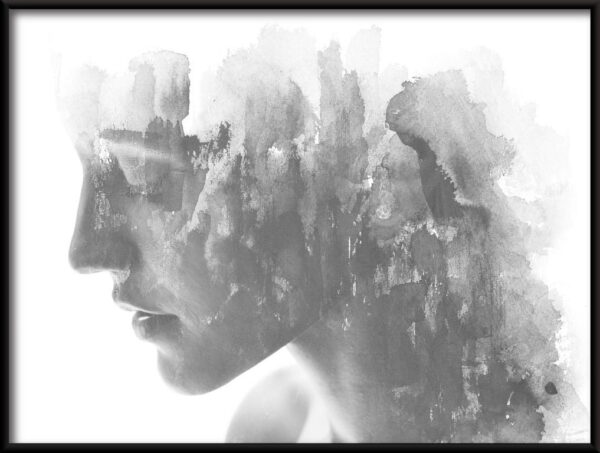 Portrait de femme aquarelle Poster – Image 3