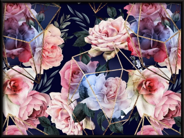 Modèle sans couture avec affiche de fleurs – Image 2