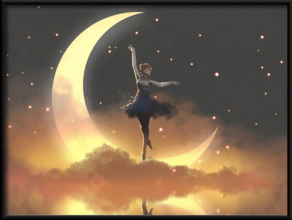 Poster Ballerine sur fond de croissant de lune – Image 2