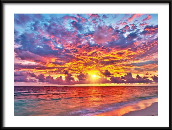 Affiche Coucher de soleil aux Maldives – Image 2