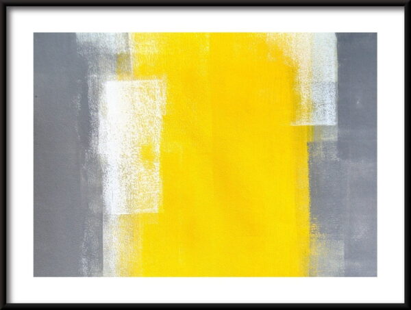 Affiche d'abstraction jaune-gris – Image 2