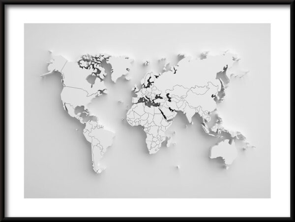 Carte du monde Poster