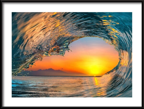 Affiche des vagues de l'océan