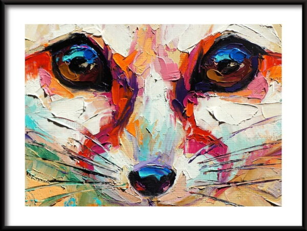 Affiche renard peint