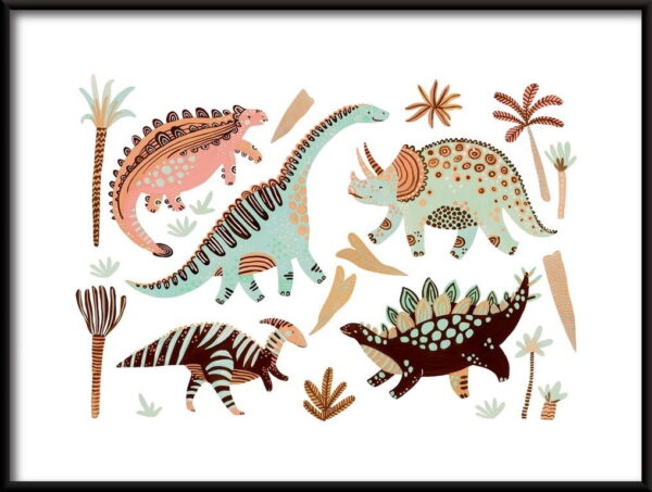 Affiche dinosaures