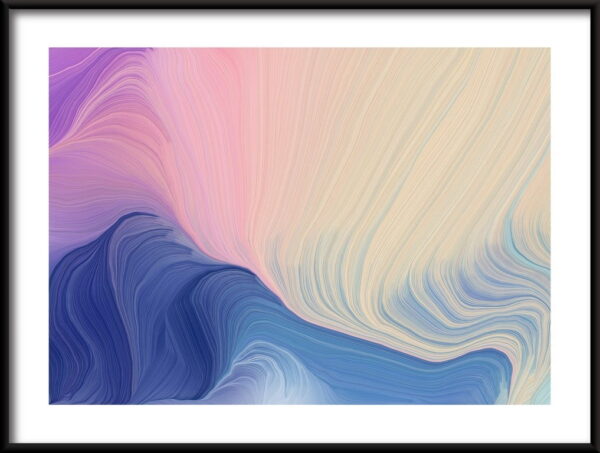 Vagues pastel Poster