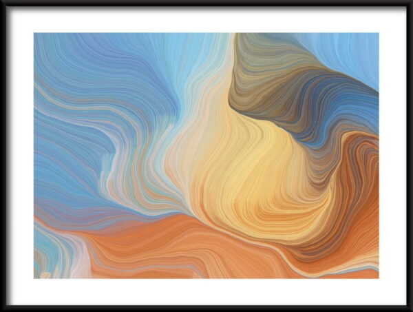 Vagues de tourbillon doux Poster