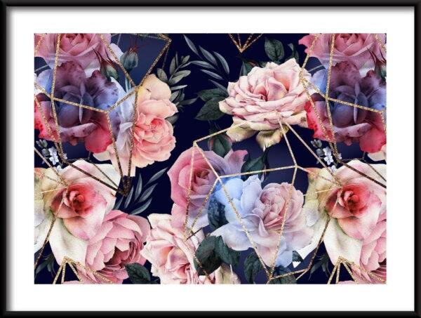 Modèle sans couture avec affiche de fleurs