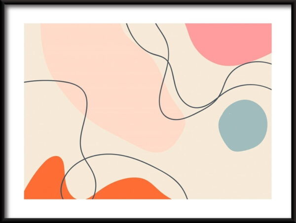 Formes dessinées à la main Poster