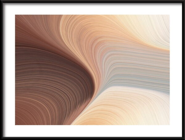 Affiche de lignes courbes dynamiques
