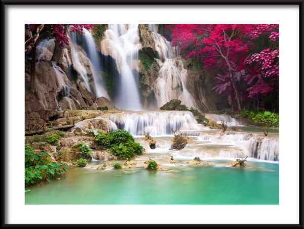 Eau de la cascade de Kuang Si Poster