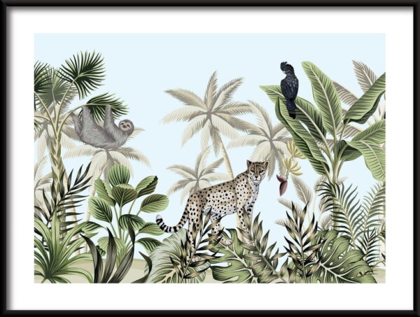 Affiche de paysage botanique tropical