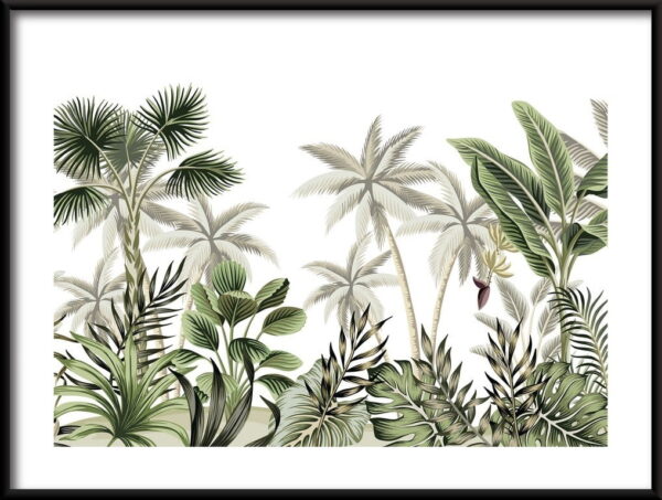 Jungle verte exotique Poster