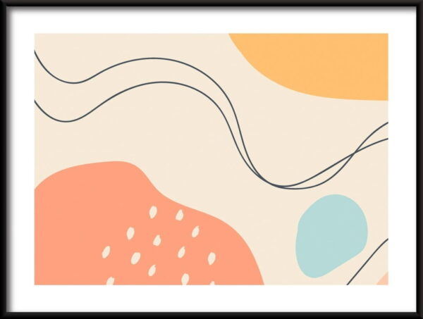 Formes dessinées à la main Poster
