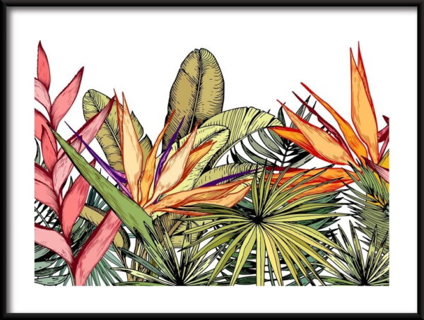 Feuilles de palmiers tropicaux Poster – Image 2