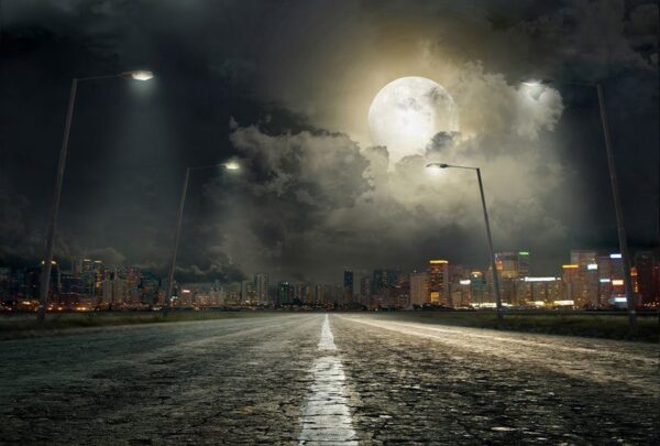 Poster XXL Route vers la ville