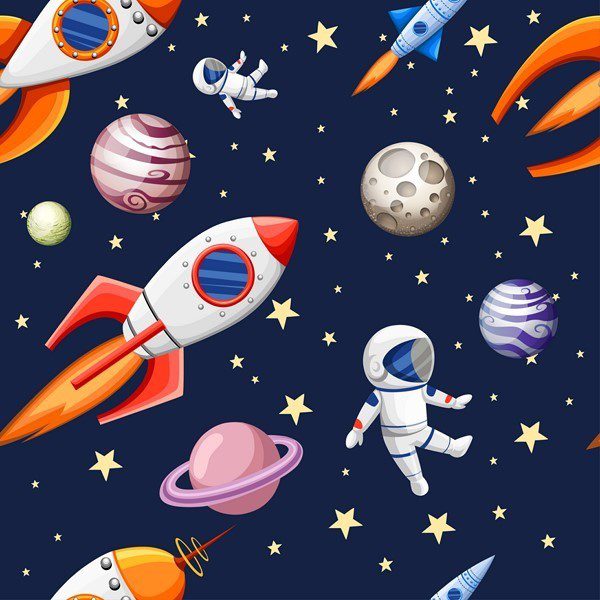 Peinture murale Cosmos illustration