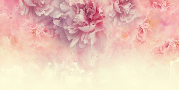 Peinture murale Pivoines