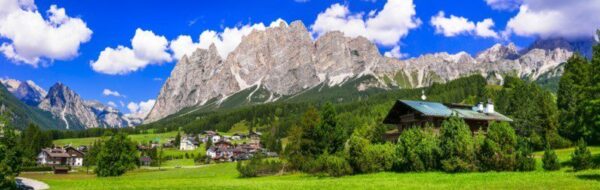 Peinture murale Alpes d'été