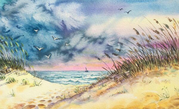 Peinture murale Vue pastel