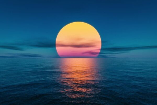 Peinture murale Coucher de soleil