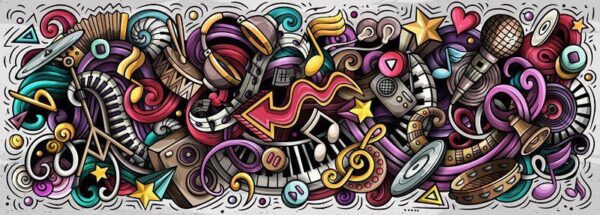 Peinture murale Musique Graphiques