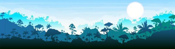 Peinture murale Jungle graphique
