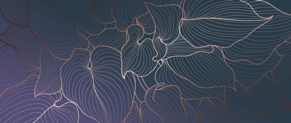 Motif Feuilles d'Or Posters XXL