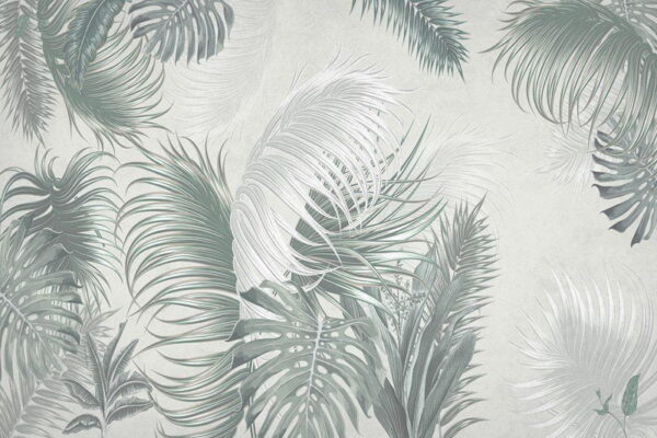 Peinture murale Feuilles subtiles