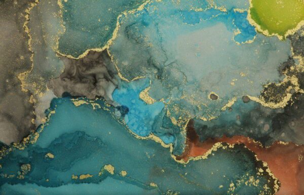 Peinture murale Marbre Turquoise