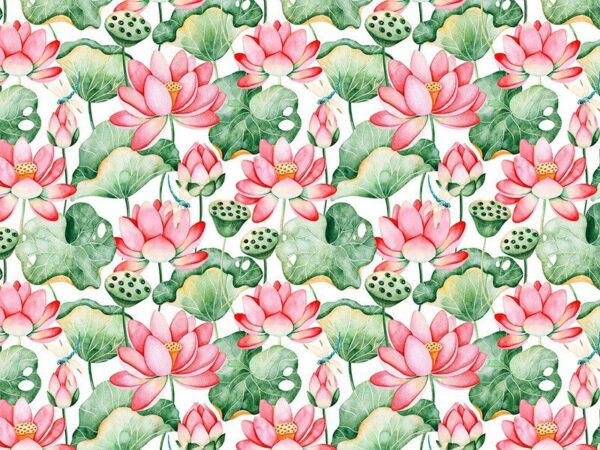 Sticker mural Fleurs de lotus
