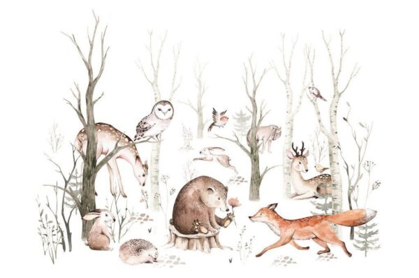 Peinture murale Animaux de la forêt