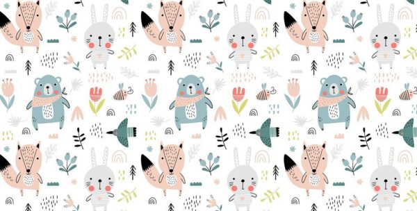 Peinture murale Animaux heureux