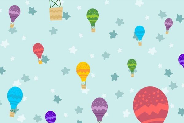 Peinture murale Ballons volants