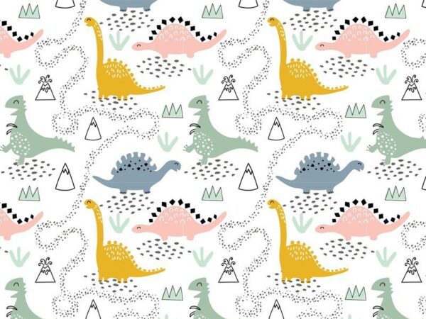 Peinture murale Dinosaures heureux