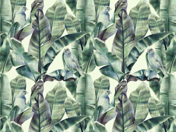 Peinture murale Feuilles tropicales