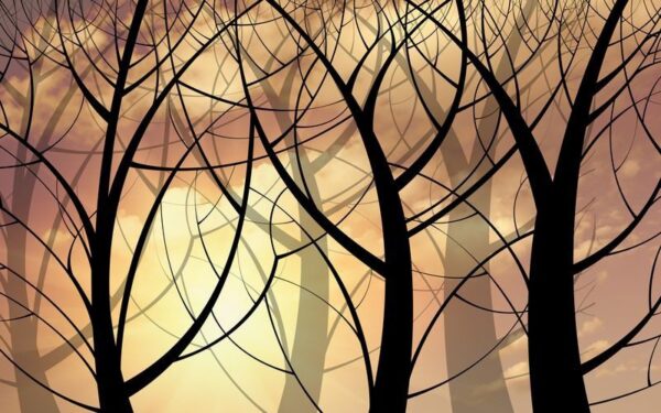 Peinture murale Arbres