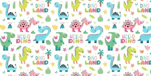 Peinture murale Dinosaures heureux