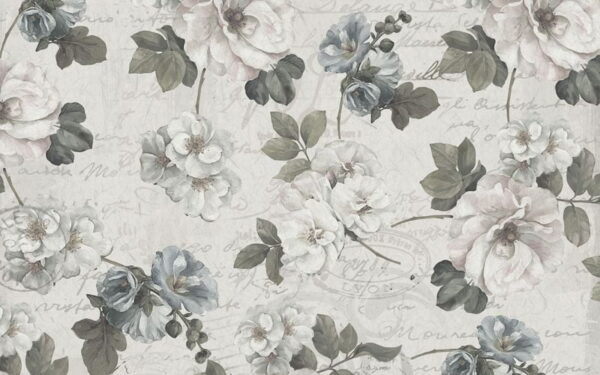 Sticker mural Fleurs vintage
