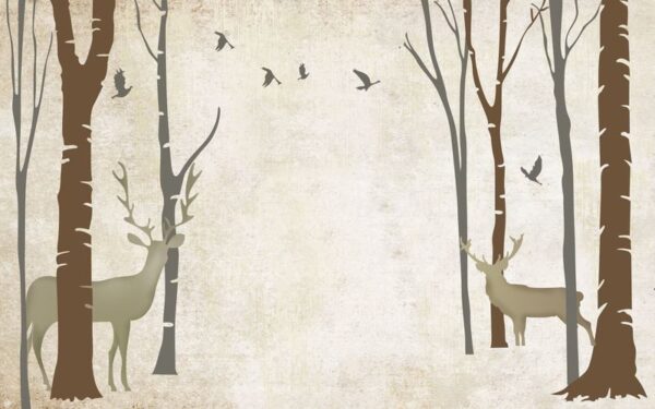 Peinture murale Illustration de la forêt